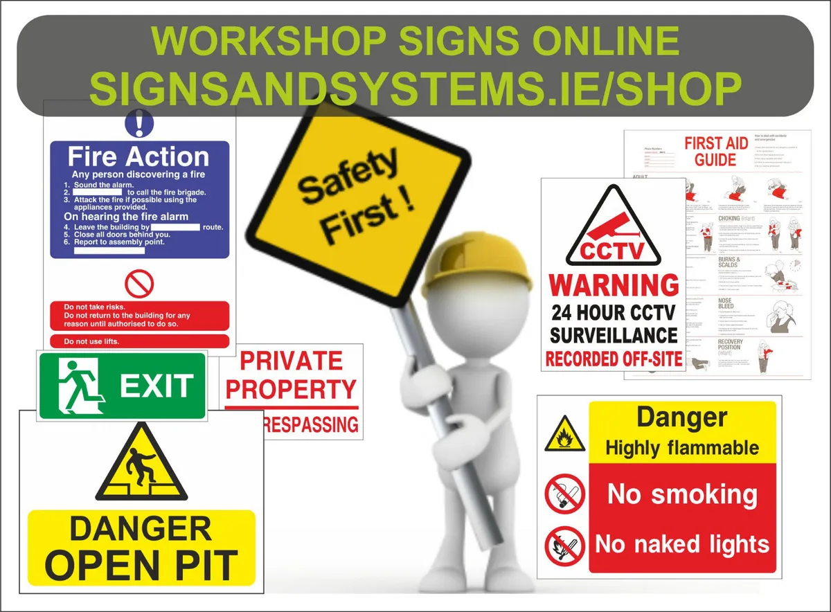 Garage / Workshop Safety Signs - Image 1