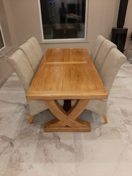 Solid Oak Table With 6 Chairs 280366519