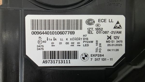 BMW 5 Series F10 F11 LCI Bi-Xenon Headlights 371202038