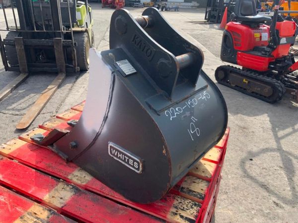 UNUSED 18" DIGGING BUCKET....45mm PINS....898b. 377207646