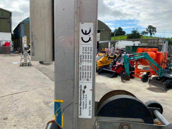 2015 SUMNER 2020 MANUAL MATERIAL HOIST...920. 377207895