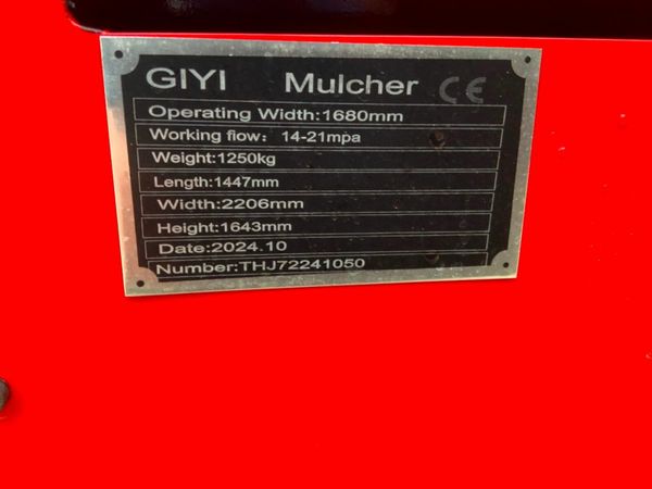 72" UNUSED SKID STEER FORESTRY MULCHER... 377213601
