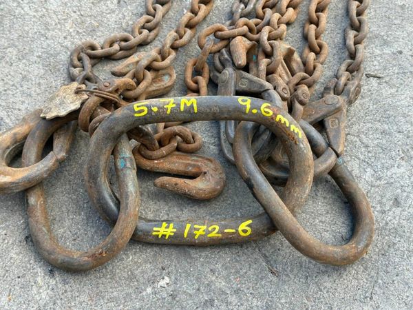 5.7 Metre ...9.6mm ...lifting chains 4 LEG .....17 377219157