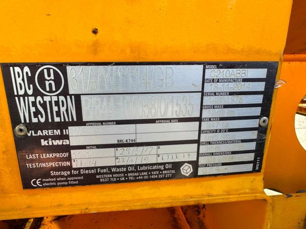 WESTERN 950 LITRES FUEL BOWSER ....907T 377219741