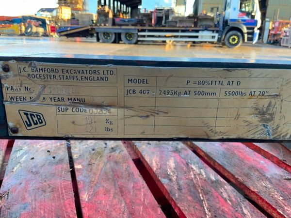 JCB 409 LOADER Q/FIT FORK ATTACHMENT.......4563. 377221653