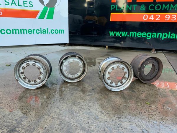 Volvo FM SUPER SINGLE STEEL RIMS...STEER AXLE. 377222036