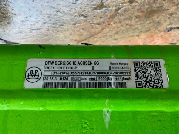 Other Other BPW ECO-P DRUM BRAKE AXLES.....HSFH 90 377222741