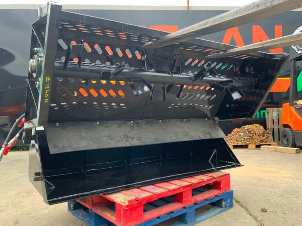 SKID STEER STONE RAKE / COLLECTOR BOX....1240. 377225445