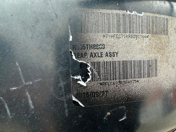 2016 MITSUBISHI CANTER 3.0D REAR AXLE DIFF 377225493