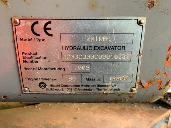 2005 HITACHI  Zx 180 TRACK MACHINE.........10695hr 377227829