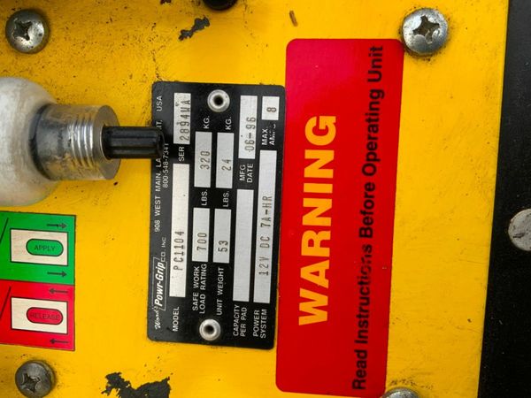 POWR GRIP Pc1104 VACUUM LIFT ATTACHMENT. 377227974