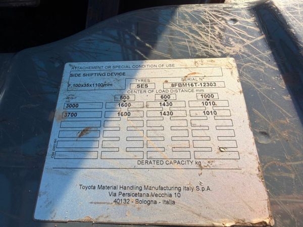 2020 TOYOTA TRAIGO 1.6 TON ELECTRIC FORKLIFT 377229894