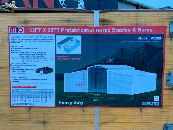 33ft  x 35ft  PORTAL FRAME STORAGE BARN ......725. 377231463