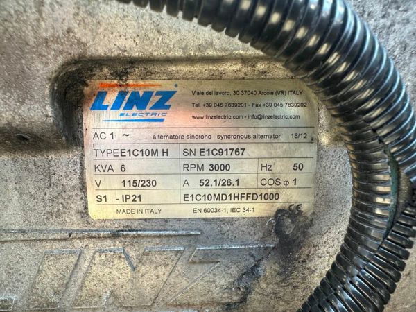 2018 GENERATOR GENSET... 6 KVA ...874 HRS..713T 377235651