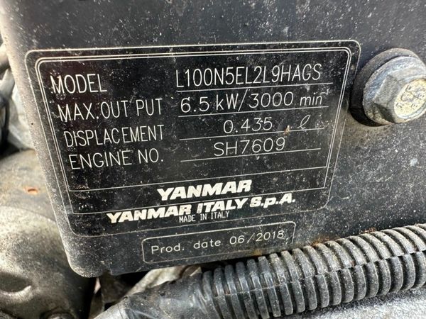 2018 GENERATOR GENSET...6 KVA ...1,629 HRS..712T 377235600