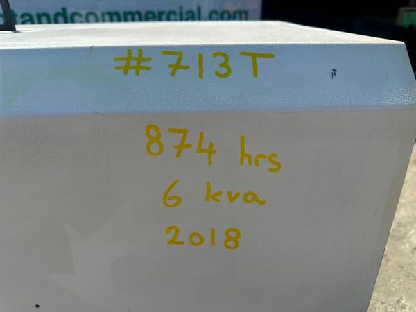 2018 GENERATOR GENSET... 6 KVA ...874 HRS..713T 377235629