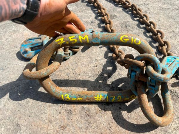7.5 Metre ...14.1 ton ...lifting chains 4 LEG .... 377237214