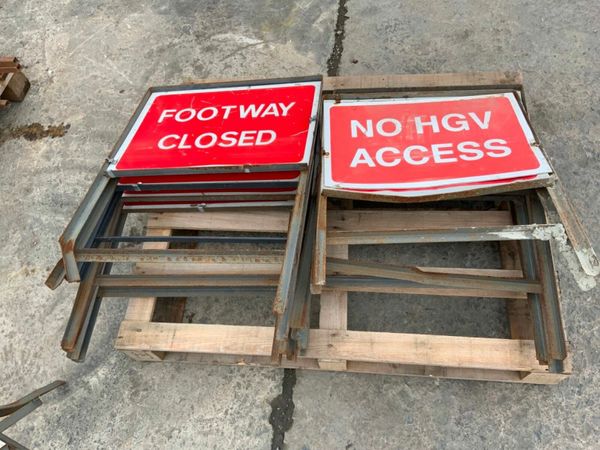 FOLDING ROAD SIGNS.....ASSORTED SIGNAGE. 377237562