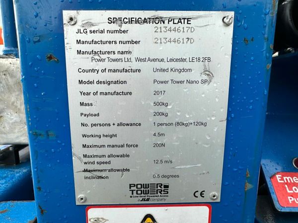 POWER TOWER NANO  PLATFORM SCISSOR LIFT 377238027