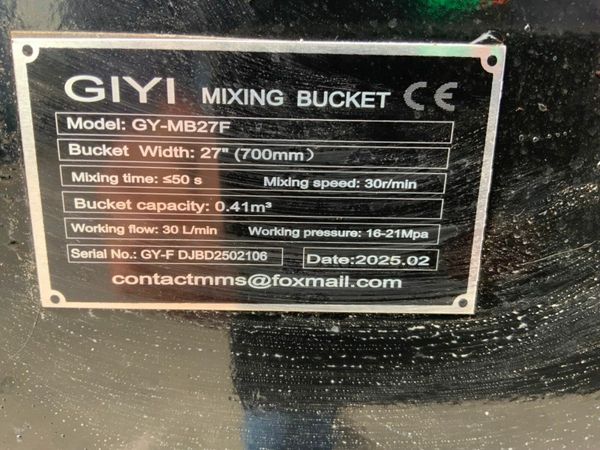 SKIDSTEER SELF LOADING MIXING BUCKET... 178w. 377239165