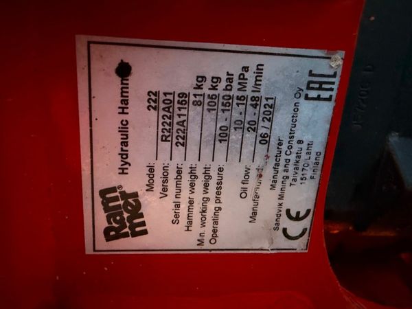 30MM RAMMER HAMMER to suit mini digger.....207F 377888336