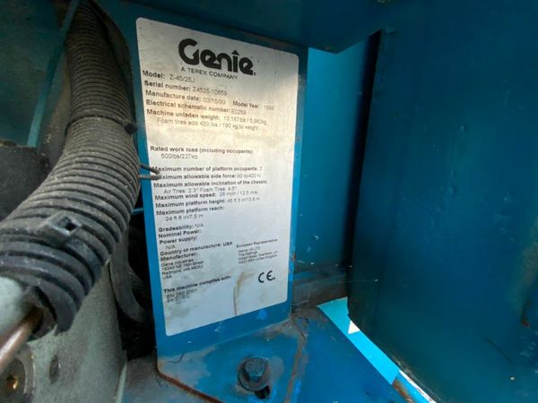 1999 GENIE Z45 / 25j   ACCESS BOOM LIFT......901. 378096927