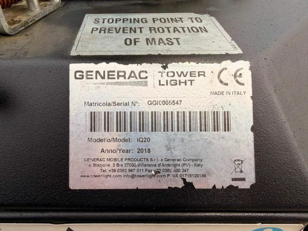 2019 GENERAC LED  LIGHTING TOWER ....120R 378795117