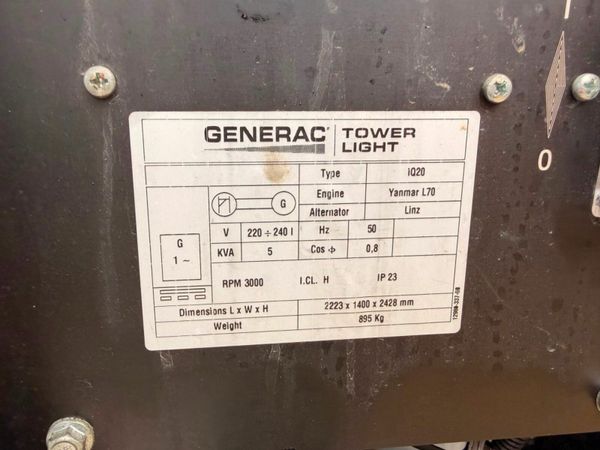 2019 GENERAC LED  LIGHTING TOWER ....120R 378795121