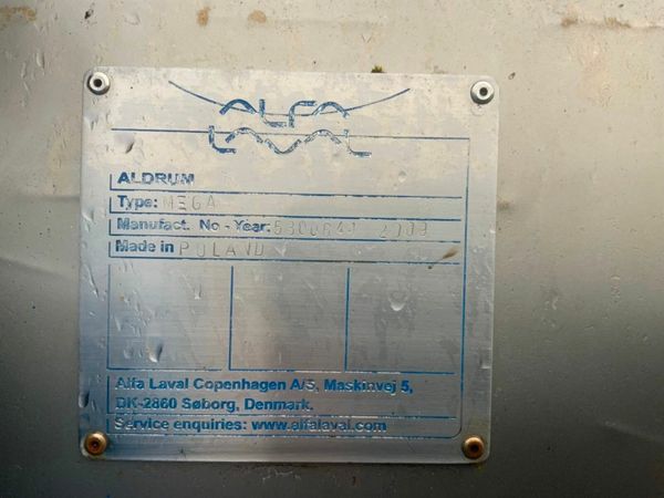 ALFA LAVAL ALDRUM ROTATING DRUM FILTER. 378717071