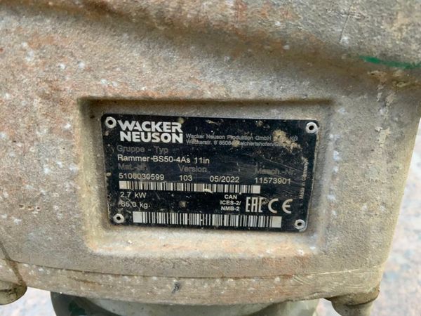 2022 WACKER NEUSON JUMPING JACK PLATE....18wa 380580427