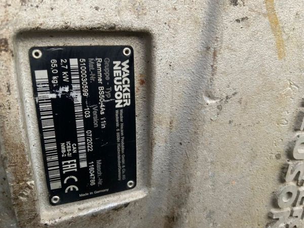 2022 WACKER NEUSON JUMPING JACK PLATE....18wa 380580431
