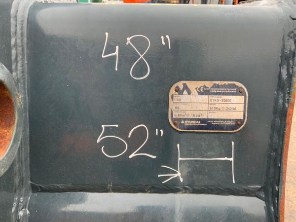 UNUSED 48" HYUNDAI BUCKET....70mm..........266pf. 380507318