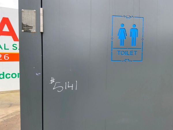 UNUSED DOUBLE CUBICLE TOILET POD......5141. 380898374