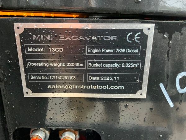 MIVA13DC  MINI DIGGER....FULL CAB....DIESEL..89w. 380992118