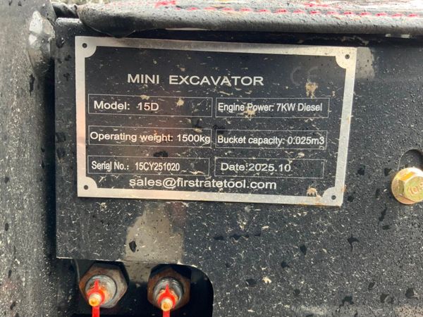 NEW MIVA 1.5 TON MINI / MICRO DIGGER ....88W 381019180