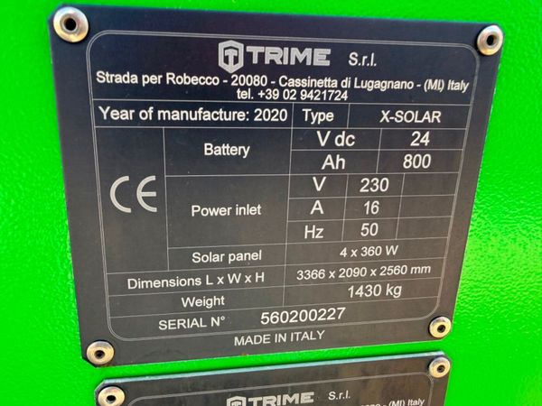 2020 TRIME SOLAR LIGHT TOWER .....1234T 381271743