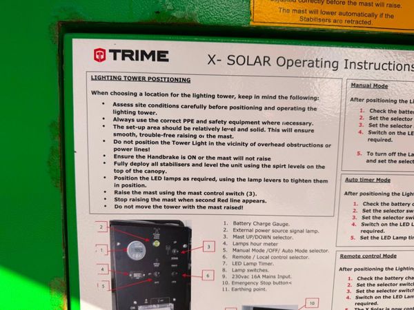 2020 TRIME SOLAR LIGHT TOWER .....1234T 381271749