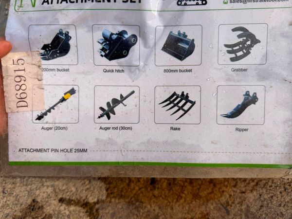 Mini micro digger bucket sets 381291036