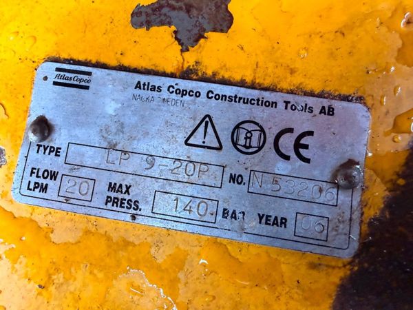 ATLAS COPCO power pack breaker hammer spares 381407398