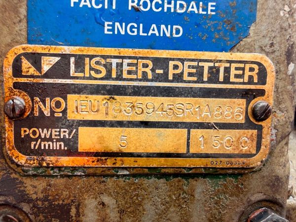 LISTER DIESEL WATER PUMP .....2030V 381407320