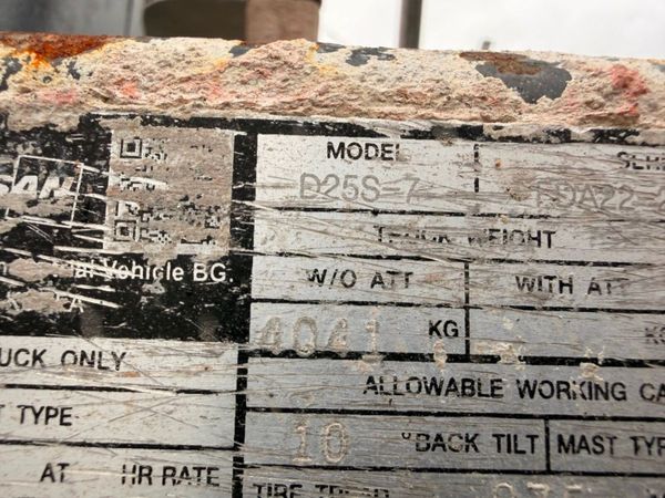 2019 DOOSAN... 2.5 TON ... diesel forklift ..4,283 381407411