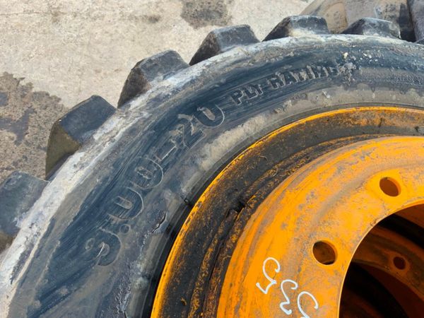 9.0 x 20r WHEELED EXCAVATOR RIMS / TYRES. 381409755