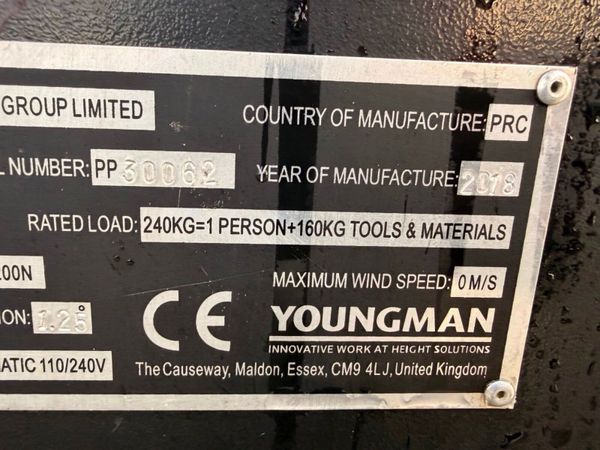 2018 youngman boss platform scissor lift....593v 381507691