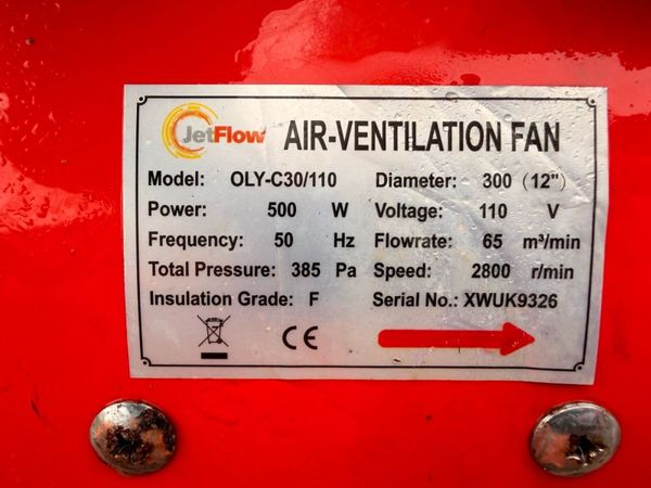 JEFFLOW fans + ducting .....131 v 381507786