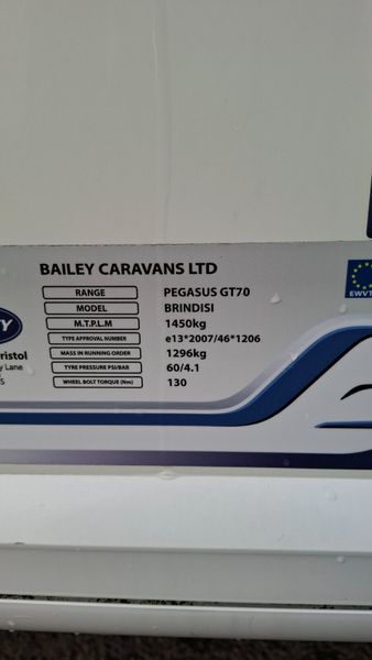Bailey Pegasus GT70 caravan 381761631