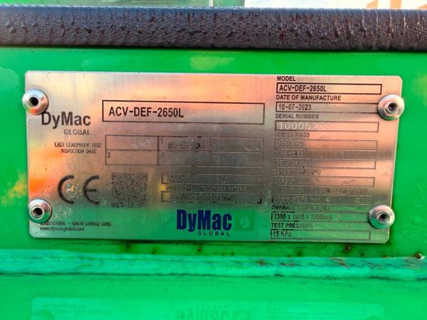 new 2023 DYMAC 2650 litres fuel bowser adblue...18 381833191