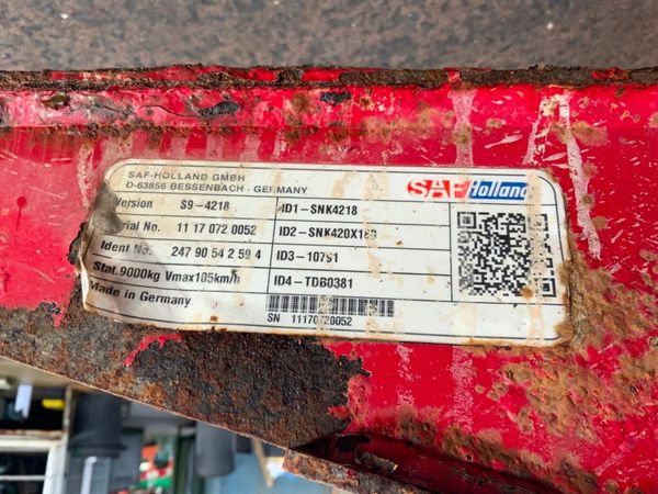 SAF S9-4218  AXLE ASSEMBLY.....DRUM BRAKES. 382148339