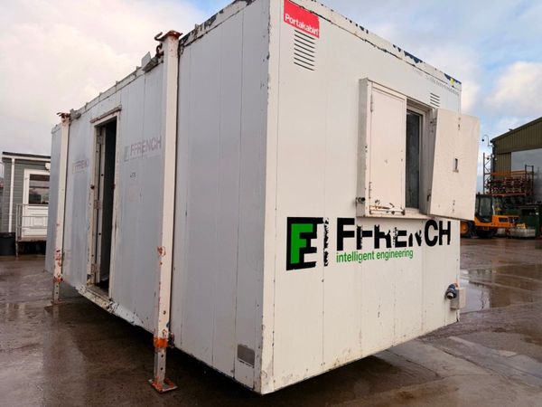 Damaged site office cabin 20 x 9 382540607