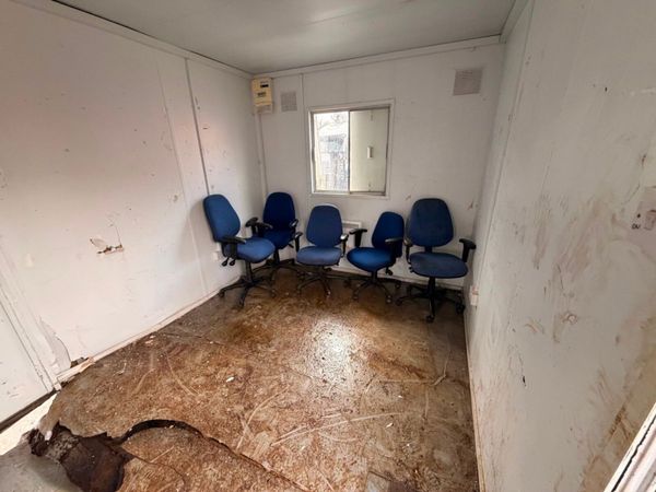 Damaged site office cabin 20 x 9 382540610
