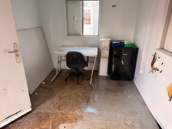 Damaged site office cabin 20 x 9 382540612